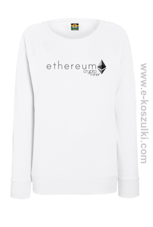 Ethereum CryptoMiner Symbol - bluza damska standard biała