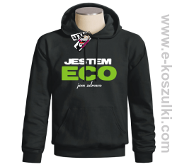 Jestem ECO - bluza męska z kapturem - czarny