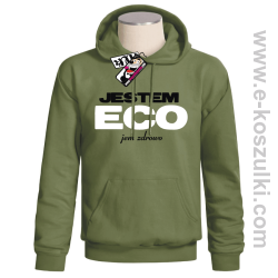 Jestem ECO - bluza męska z kapturem - khaki