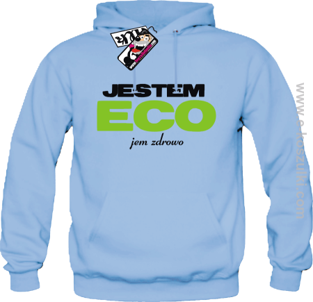Jestem ECO - bluza męska z kapturem