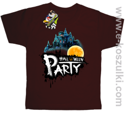 Halloween Party Moon Castle - koszulka dziecięca brązowa