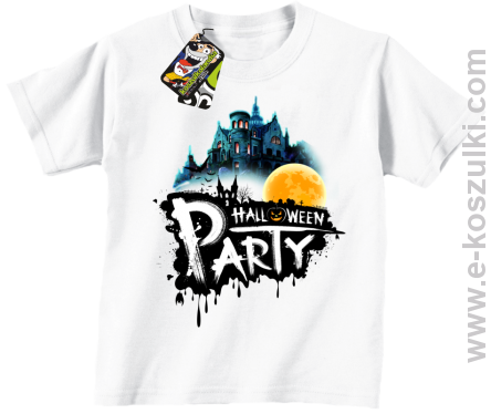 Halloween Party Moon Castle - koszulka dziecięca biała