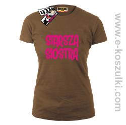 Starsza Siostra - koszulka damska - brązowy