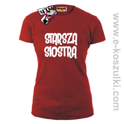 Starsza Siostra - koszulka damska - czerwony