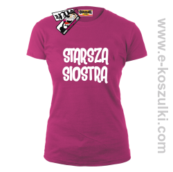 Starsza Siostra - koszulka damska - różowy