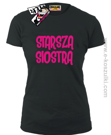 Starsza Siostra - koszulka damska - czarny