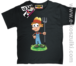Farmer Kuba koszulka dziecięca - czarny