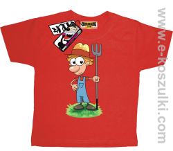Farmer Kuba koszulka dziecięca - czerwony