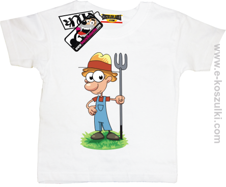 Farmer Kuba koszulka dziecięca - biały