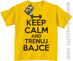 Keep Calm and trenuj bajce - koszulka dziecięca żółty