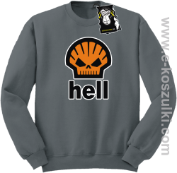 Hell - bluza z ciekawym nadrukiem bez kaptura szara
