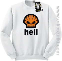Hell - bluza z ciekawym nadrukiem bez kaptura biała
