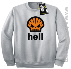 Hell - bluza z ciekawym nadrukiem bez kaptura melanż