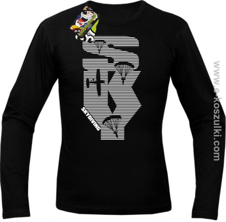 Skydiving aero SKY - longsleeve męski czarny
