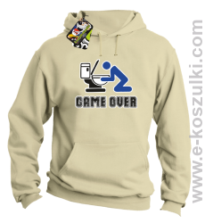 Game over po imprezie - bluza z kapturem beżowy