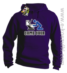 Game over po imprezie - bluza z kapturem fioletowy