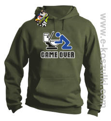 Game over po imprezie - bluza z kapturem khaki