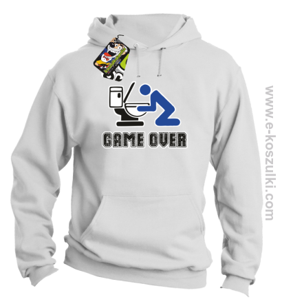 Game over po imprezie - bluza z kapturem biały