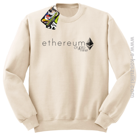 Ethereum CryptoMiner Symbol - bluza męska bez kaptura beżowa