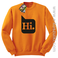 Hi. ! - bluza bez kaptura pomarańczowa
