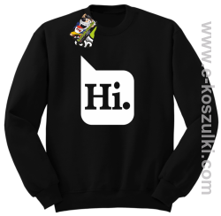 Hi. ! - bluza bez kaptura czarna