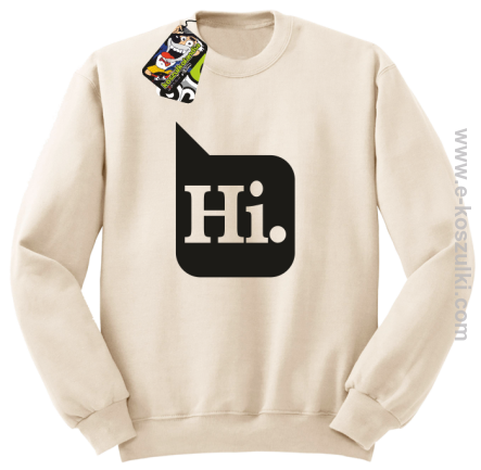 Hi. ! - bluza bez kaptura beżowa