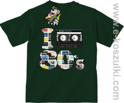 I love 80`s mix tape kaseta magnetofonowa - koszulka dziecięca butelkowa zieleń