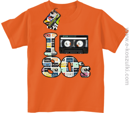 I love 80`s mix tape kaseta magnetofonowa - koszulka dziecięca
