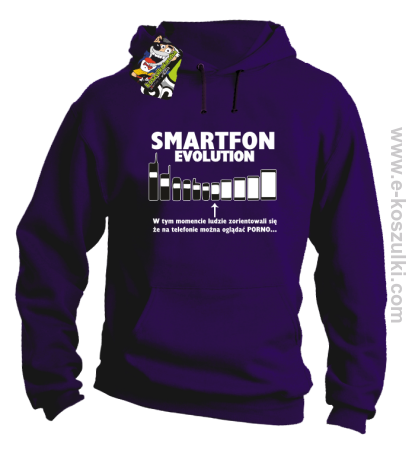 Smartfon evolution - bluza męska z kapturem