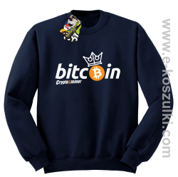 Bitcoin Standard Cryptominer King - bluza męska standard granatowa