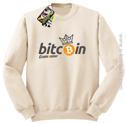 Bitcoin Standard Cryptominer King - bluza męska standard beżowa