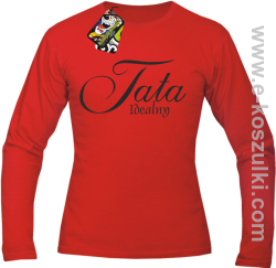 Tata idealny - longsleeve męski czerwony