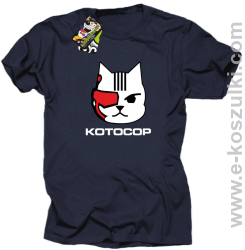 KotoCop - koszulka męska granatowa