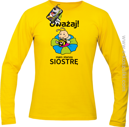 Uważaj mam starszą siostrę SERIA PSZCZÓŁKI - longsleeve męski 