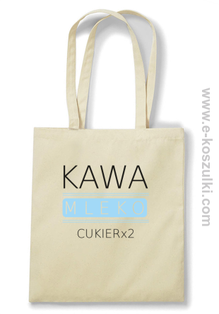 Kawa mleko cukier - Eco torba melanżowa