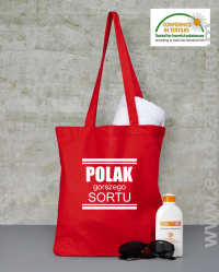 POLAK gorszego sortu - torba eko czerwona