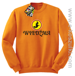 Wiedźma- bluza bez kaptura pomarańczowa