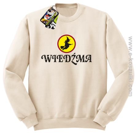 Wiedźma- bluza bez kaptura kremowa