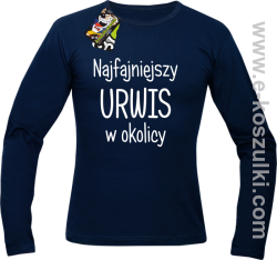 Najfajniejszy urwis w okolicy - longsleeve męski granatowy