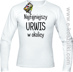Najfajniejszy urwis w okolicy - longsleeve męski biały