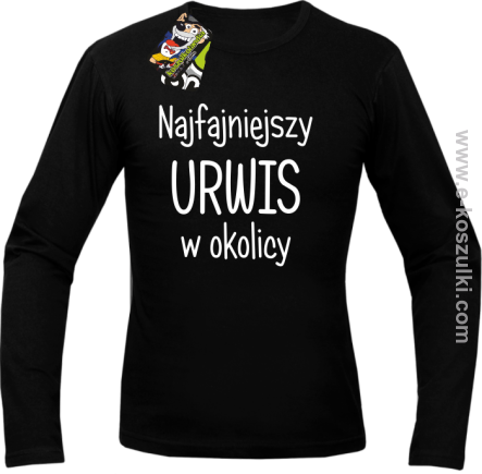 Najfajniejszy urwis w okolicy - longsleeve męski czarny