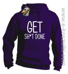 Get sh*t done - bluza z kapturem fioletowy