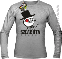 Szlachta rządzi - longsleeve męski melanżowy