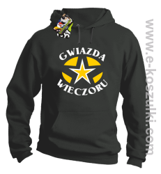 Gwiazda wieczoru - bluza z kapturem szara
