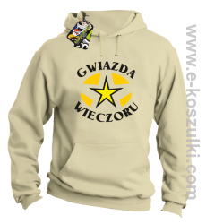 Gwiazda wieczoru - bluza z kapturem beżowa