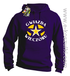 Gwiazda wieczoru - bluza z kapturem fioletowa