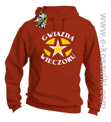 Gwiazda wieczoru - bluza z kapturem pomarańczowa