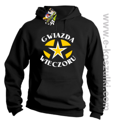 Gwiazda wieczoru - bluza z kapturem czarna