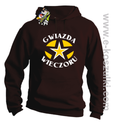 Gwiazda wieczoru - bluza z kapturem brązowa
