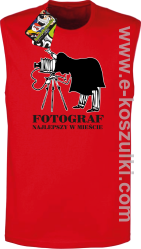 Fotograf najlepszy w mieście - bezrękawnik męski czerwony